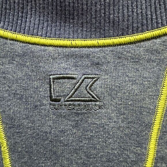 Rare Cutter & Buck Men's Full Zip Reversible Sweater Blue Green *read* No Sz Tag - Picture 5 of 9